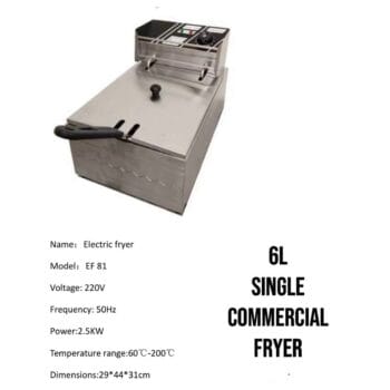 Heavy duty 6L Single Commercial fryer