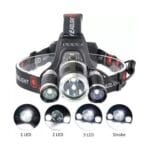 Rechargeable Headlamp With Rear Light 5000 Lumen Waterproof