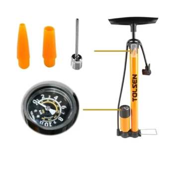 TOLSEN BICYCLE FLOOR PUMP WITH GAUGE
