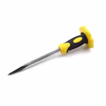 10inch guarded cold stone chisel with Rubber handle