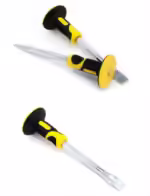 10inch guarded cold stone chisel with Rubber handle - Image 2