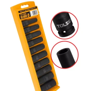TOLSEN  10PCS 1/2" DRIVE DEEP IMPACT SOCKET