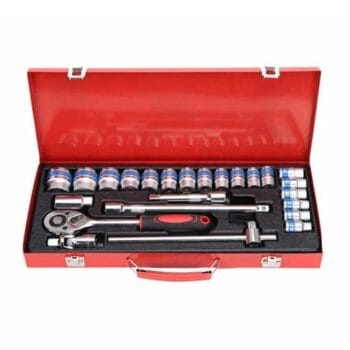 24 Piece 1/2"  Set Ratchet Wrench Sockets