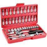 46 Pieces 1/4 inch Socket Ratchet Wrench Set