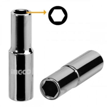 INGCO 1/2" Deep hexagonal socket
