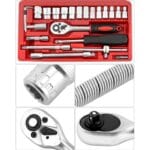 46 Pieces 1/4 inch Socket Ratchet Wrench Set - Image 3