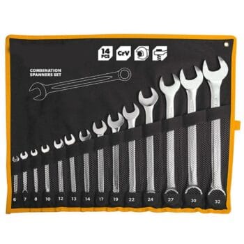 INGCO 12pcs double open end spanner set Size:6-32mm