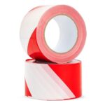 2 Pack Caution Tape Roll, Red and White Stripes, High Visibility - Image 2