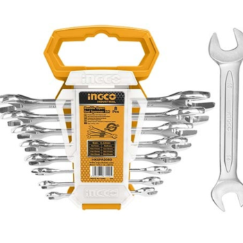 INGCO 8pcs double open end spanner set Size:6-22mm