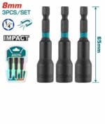 Total 3 Pcs impact magnetic nut set