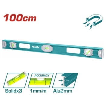 TOTAL Spirit level Length：100cm Aluminum