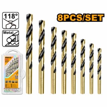 INGCO 8 Pcs HSS twist drill bits set