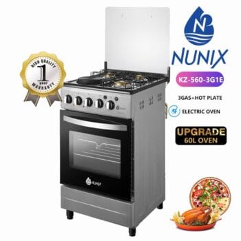 Nunix 3 Gas+1 Electric FREE STANDING Cooker