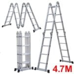 4.7M LADDER FOLDING 4 X 4 ALUMINIUM