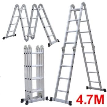 4.7M LADDER FOLDING 4 X 4 ALUMINIUM