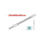 Total Hex chisel 30 X400X 35mm,flat
