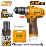 INGCO Lithium-Ion cordless drill 12V - Image 2