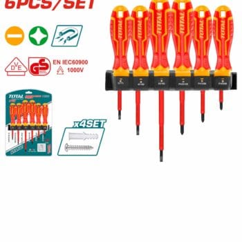 Total 6 Pcs insulated screwdriver set