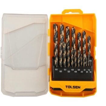 19pcs black & gold hss twist drill bits set
