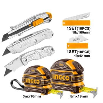 Ingco Measuring tape and utility knife set