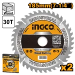 Ingco TCT saw blade 185mm(7-1/4") 30T - Image 3