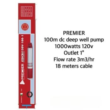 Premier DC  Solar Submersible Water Pump 100M