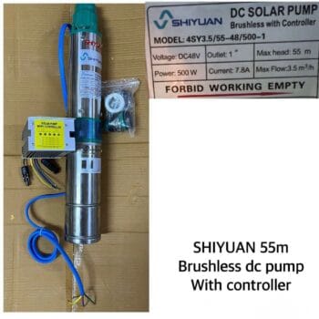 Shiyuan Brushless dc water pump 55m with controller