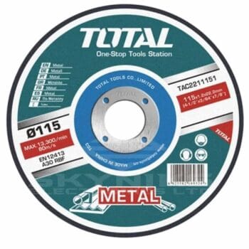 Total Abrasive metal cutting disc 230MMX1.6MMX22.2MM-25pcs