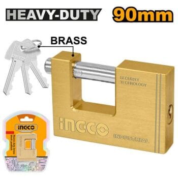 INGCO Heavy duty brass block padlock 90mm