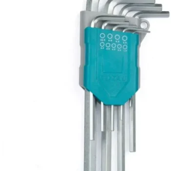 Total 9pcs hex key set Material：Cr-V