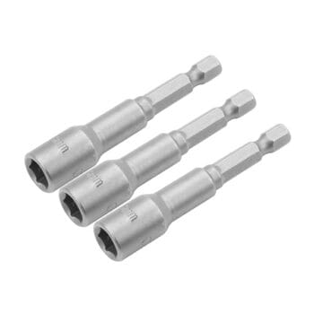 Tolsen 3PCS MAGNETIC NUT SOCKET 8mm