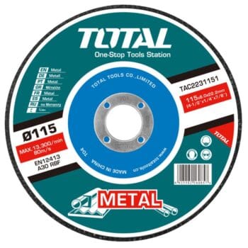 Total Abrasive metal grinding disc 115mm(4/ 1/2")