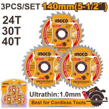 Ingco Ultra-thin TCT saw blade set 3pcs