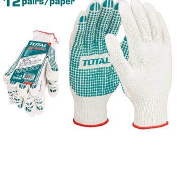 Total Knitted&PVC dots gloves Size: 10 (XL) (12 pairs)