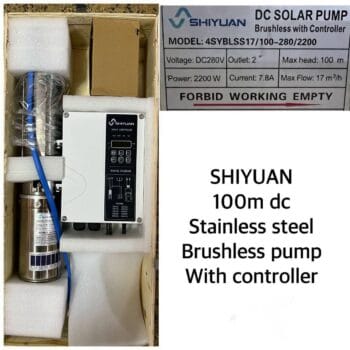 Shiyuan Water Pump 100M DC Stainless Steel Brushless With Controller
