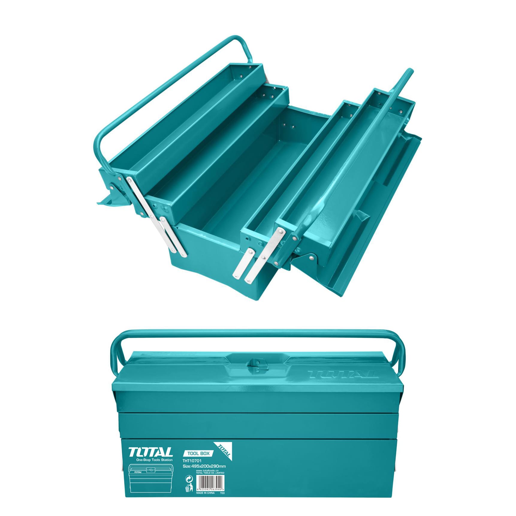 tht10701 (1) Total Tool box Size:495*200*295mm 3 Layers - Image 1