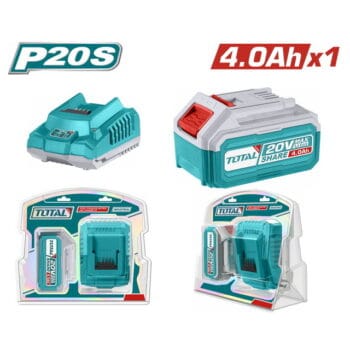 Total P20S Lithium-Ion battery and charger kit 20v TFBCPK1214