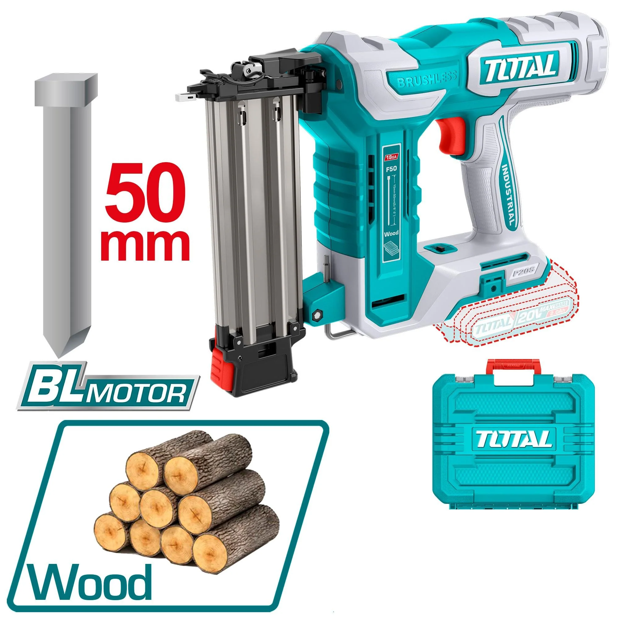 total-tcbnli5005-cordless-brad-nailer Quality Total Cordless brad nailer 20v TCBNLI5005 - Image 1