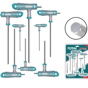 Total 8 Pcs T-handle hex wrench set