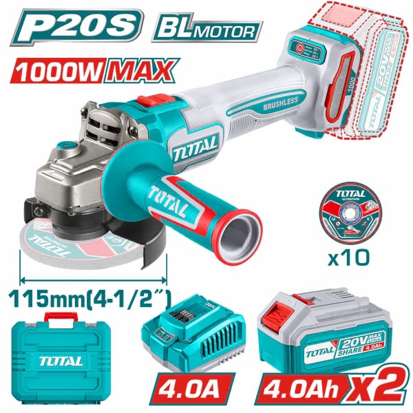 Total Cordless angle grinder 1000v 20v - Image 3