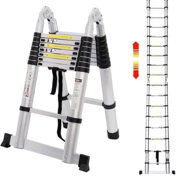 Double sided telescopic ladder 3.2M+3.2M