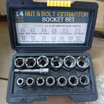 14-piece nut and bolt extractor socket set