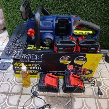 Royce 42V cordless electric chainsaw with a 16-inch bar.