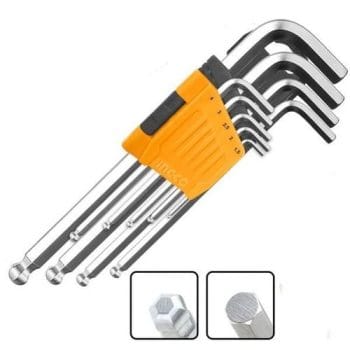 Ingco 9pcs ball point hex key set