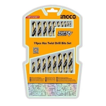 Ingco 19Pcs HSS twist drill bits set