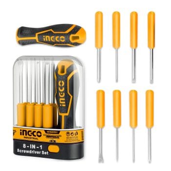 Ingco 9 Pcs interchangeable screwdriver set