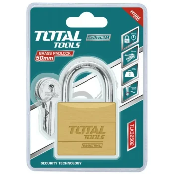 Total Heavy duty brass padlock 50mm