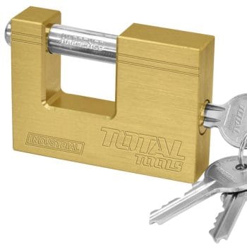 Total Heavy duty brass block padlock 80mm