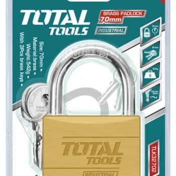 Total Heavy duty brass padlock 70mm