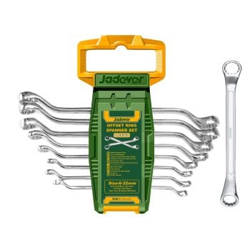 Jadever 8pcs offset ring spanner set Size:6-22mm